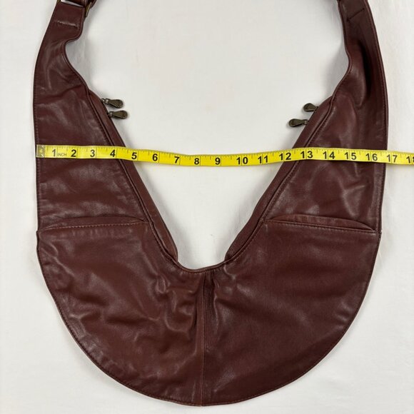 Sash Brown Leather Crossbody Bag - Picture 12 of 15